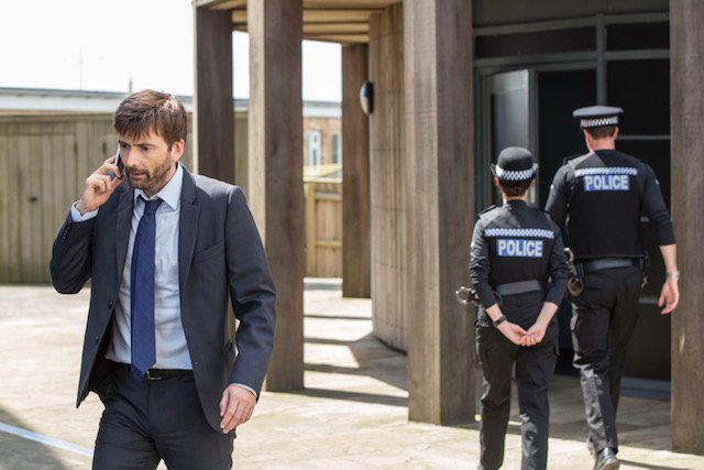 ITV

BROADCHURCH 
SERIES 3


Pictured : DAVID TENNANT as DI ALEC HARDY.

This photograph is (C) SISTER PICTURES and can only be reproduced for editorial purposes directly in connection with the programme or event mentioned above. Once made available by ITV plc Picture Desk, this photograph can be reproduced once only up until the transmission [TX] date and no reproduction fee will be charged. Any subsequent usage may incur a fee. This photograph must not be manipulated [excluding basic cropping] in a manner which alters the visual appearance of the person photographed deemed detrimental or inappropriate by ITV plc Picture Desk.  This photograph must not be syndicated to any other company, publication or website, or permanently archived, without the express written permission of ITV Plc Picture Desk. Full Terms and conditions are available on the website www.itvpictures.com

For further information please contact:
Patrick.smith@itv.com 0207 1573044
