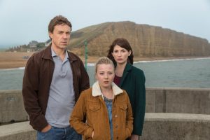 ITVBROADCHURCH SERIES 3Pictured:ANDREW BUCHAN as Mark,CHARLOTTE BEAUMONT as Chloe and JODIE WHITTAKER as Beth.This photograph is (C) ITV Plc and can only be reproduced for editorial purposes directly in connection with the programme or event mentioned above. Once made available by ITV plc Picture Desk, this photograph can be reproduced once only up until the transmission [TX] date and no reproduction fee will be charged. Any subsequent usage may incur a fee. This photograph must not be manipulated [excluding basic cropping] in a manner which alters the visual appearance of the person photographed deemed detrimental or inappropriate by ITV plc Picture Desk.  This photograph must not be syndicated to any other company, publication or website, or permanently archived, without the express written permission of ITV Plc Picture Desk. Full Terms and conditions are available on the website www.itvpictures.comFor further information please contact:Patrick.smith@itv.com 0207 1573044
