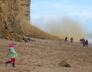 Cliff collapse at West Bay, Dorset. 
